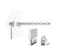 Kit antenne 5G BLU10HD + amplificateur MAP2r345U T2 + alimentation Fracarro Mini