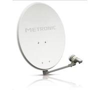 Metronic 498150 Kit parabole acier 60cm + Tête de parabole LNB universelle - EURASIS - Blanc