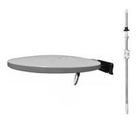 Kit Antenne Omnidirectionnelle UHF FM DAB TV Helio-Mobil 44dB 4k + Mât Transversal 160cm G