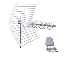 KIT ANTENNE TNT avec POINTAGE À LED FRACARRO ELIKA Pro 700 K avec Alimentation Originale