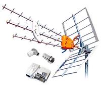 Kit antenne TV BOSS 790 HD avec filtre LTE et MRD intelligent + source d'alimentation 5795 et connecteurs