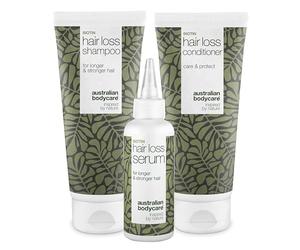 Kit Anti-Chute de Cheveux Australian Bodycare | 3 Produits Problèmes de Chute Cheveux | Comprend: Sérum Anti-Chute (100ml), Shampoing Anti-Chute (200ml) et Conditioner Anti-Chute (200ml)