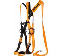 Kit anti-chute pour échafaudages ELARA160V2, fabriqué en Italie - Professionnel et certifié harnais d'échafaudage avec point d'ancre dorsale/externe, cordon et sac