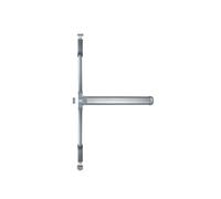 Serrure antipanique push bar - 3 points - réversible - Noir FAPIM