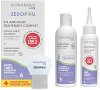 Kit Anti-Poux Zeropou - Lotion Forte 100ml, Shampoing Protection 200ml, Peigne Anti-Poux Offert - Sans Insecticide, Paraben, Sulfate - 100% Radical[Z49]
