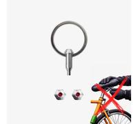 Kit anti-vol pour selle | 1 ou 2 inserts Hexlox (1 ou 2 vis sur la selle) + clés + carte de code | Fabriqué en Allemagne (Argent, 2x Hexlox 6mm)