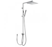 Kit anticalcaire CUADRO Douche fixe de 250x250 mm. douchette anticalcaire et flexo satin. Adaptable à un ensemble de bain - TRES