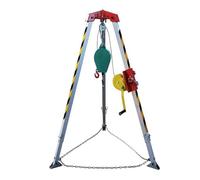 Kit antichute robuste pour espace confiné Trépied pour incendie et sauvetage d'urgence 1200/1800/1179,3 kg Treuil et parafoudre de chute Construction en aluminium Idéal pour les travaux d'égout