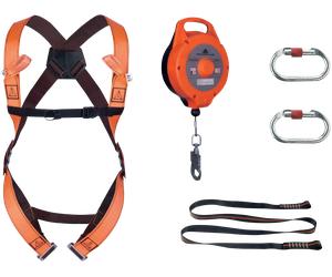 Kit antichute spécifique pour les travaux à la verticale avec son antichute à rappel automatique et sa longe et point - DELTAPLUS - ELARA270