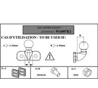 Kit Antirotation Plaque Vissée - Mottez A007k1
