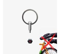 Kit antivol pour selle | 1 ou 2 inserts Hexlox (1 ou 2 vis sur la selle) + clés + carte de code | Fabriqué en Allemagne (Noir, 1x Hexlox 4mm)