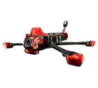 Kit APEX5 O3 5 Pouces, Bras de 225 mm et 5,5 mm, Cadre FPV Racing for unité aérienne O3, Cadre quadricoptère en Fibre de Carbone HD(Red O3 DC Version)