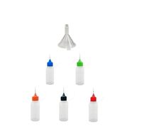 Kit applicateur de colle à pointe d'aiguille de 3 à 100ML, bouteille avec entonnoir for Quilling de papier, bricolage, outil artisanal en papier for Scrapbooking, 1 Kit(3ml Mix)