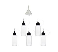 Kit applicateur de colle à pointe d'aiguille de 3 à 100ML, bouteille avec entonnoir for Quilling de papier, bricolage, outil artisanal en papier for Scrapbooking, 1 Kit(15ml Black)