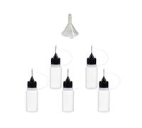 Kit applicateur de colle à pointe d'aiguille de 3 à 100ML, bouteille avec entonnoir for Quilling de papier, bricolage, outil artisanal en papier for Scrapbooking, 1 Kit(10ml Black)