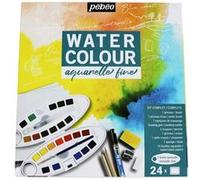 PÉBÉO Kit oval 24 1/2 godets Aquarelle fine + accessoires