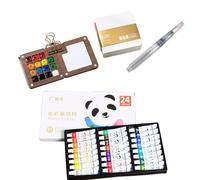 Kit Aquarelle Portable Set Voyage Poche | Palette Miniature Coffret Artiste Léger Accessoires Créatifs Dessin Carnet Aventure Pique-Nique Atelier Matériel Professionnel Jeunes Adultes Apprentis