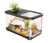 Kit Aquarium pour Betta Aéré - Kit Aquarium Complet,Habitat avec Escabeau pour Décor Végétal Vie Aquatique Eau Douce Et Salée