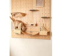 Kit Arbre à Chat Mural modulable DIY - Bois Massif Personnalisable & évolutif - Fixation Invisible & Outils Inclus (Pont échelle Souple)