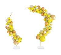 Kit Arche Ballon,2.5m & 1.5m Kit De Support Pour Arche De Ballons Arche De Ballons D'Anniversaire RéUtilisable Structure Pvc,Pour Mariage, Anniversaire, Remise De DiplôMe (Doré)