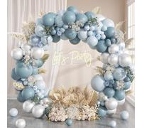 Kit Arche Ballon Bleu, 133 Pièces Arche Ballon Anniversaire Bluey Pastel