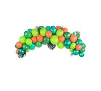 Kit arche de ballons jungle tropicale 60 pièces pour anniversaire - Vert