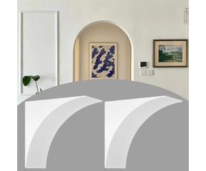 Kit Arche de Porte Kit de 2 Arcs pour Portes Intérieures de Couloir, Moulure D'encadrement D'arc de Porte Ronde Préfabriquée, Insert D'angle pour Arc de Porte(24x42x42cm (9.4x16.5x16.5"))