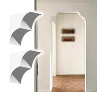 Kit Arche Porte Cintré Kit 2 Arches Demi-cercle en Mousse, Moulure Flexible Prête à Poser pour Décoration de Porte, Kit Arceau Élégant et Net pour Salon Couloir(7.1x11.8x11.8in/18x30x30cm)