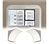 Kit Arche Porte Cintré Lot de 2 kits arche courbée pour balcon salon, moulage arche mousse peinturable, cadre demi-rond entrée chambre, montage facile(7.5x7.5x7.5in/19x19x19cm)