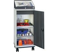 Kit armoire à outils avec pupitre H1310xL500xP500mm gris clair/gris anthracite