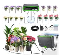 Kit Arrosage Automatique Interieur,GuKKK Arrosage automatique avec 2 pompe à contrôle indépendant avec 15M Tuyau,kit d'arrosage goutte à goutte Arrosage des plantes d'intérieur pour 20 plantes en pot