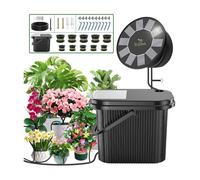 Kit Arrosage Automatique Solaire 9 Modes Sync, Goutte à Goutte 2025 Programmable, Seau + 10 Pots, pour Balcon/Jardin/Serre/Pelouse