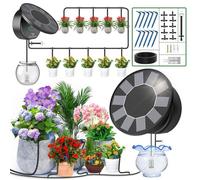 Kit Arrosage Automatique Solaire Intégré TRJZWA - Minuteur Programmable 9 Niveaux - Économie d'Eau - Facile à Installer