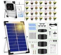 Kit Arrosage Automatique Solaire pour Jardin, 30m Tuyau pour Plantes en Pot (1-30), 300 Modes de Minuterie, Système Goutte à Goutte pour Jardin Balcon, Ferme et Serre