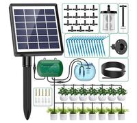 Kit Arrosage Goutte-à-Goutte Solaire - Panneau Séparé + Programmateur 15m - 12 Modes Sec/Min - Économie 70% - Jardin Balcon
