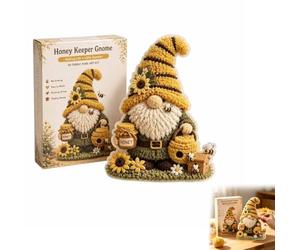 Kit Art Textile 3D Gnome, Kit Bricolage Créatif Pour Décoration Intérieure | Kit de création textile 3D Gnome Kit de création textile Noël à soi même pour adultes Fil Canevas Coton Noir