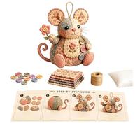 Kit Artisanale Ornement Souris Kit de Bricolage DIY Débutant Ornement