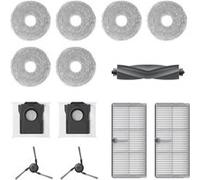 Dreame Kit d'accessoires pour robot X40 Ultra et X40 Ultra complet comprenant 6x chiffons (3 paires), 2x filtres, 2 sacs à poussière, 2x brosses latérales, 1x brosse principale