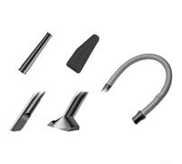 Kit aspirateur souffleur électrique 7 pièces avec tube de collecte de poussière, buses doubles fonctions larges et étroites pour nettoyage d'atelier, noir