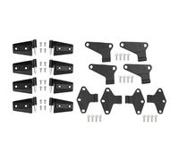 Kit Assemblage Charnière de Porte, Charnières Intérieures et Extérieures en Acier Coulé, Set Complet pour Modèles JK 2 Portes et 4 Portes - Haute Résistance, Finition Revêtement