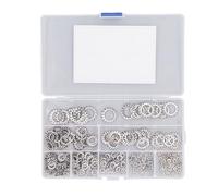Kit assorti de 300 rondelles à denture externe, ensemble de rondelles de blocage en acier inoxydable comprenant 8 tailles de M2,5 à M12, rondelle dentelée externe pour équipements
