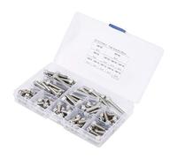 Kit assorti de vis à tête creuse hexagonale en acier inoxydable 304, ensemble combiné de longueurs multiples comprenant des vis M3, M4, M5, M6 et M8 pour l’industrie, (88 pièces (M6))