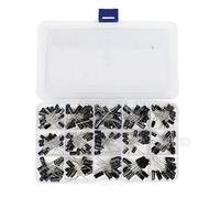 Kit Assortiment 200PCS Condensateurs Électrolytiques Aluminium 15 Valeurs 0.1-220UF, Tolérance ±20% - Haute Stabilité, Large Plage Température, Usage Réparation Électronique