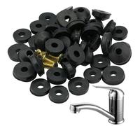 Kit assortiment de rondelles de robinet | Kits de réparation de pour la maison - Rondelles de robinet biseautées et vis en laiton Bibb Pièces pour réparer les fuites de