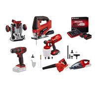 Kit atelier sans fil Einhell - 6 outils Power X-Change + 2 batteries 4.0Ah + chargeur