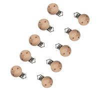 Kit Attache Tetine, Attache Tetine Bois,Attache Tétine,Sucette Clips,Bebe Pince,10PC Kit Attache Tetine,Porte Sucette pour Bébé Attache Tétine Attachée aux Vêtements Landau