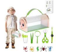 Kit Attrape-Insectes pour Enfants, boîte d'habitat pour créatures pour la Collecte d'insectes intérieure/extérieure, Comprend Une Pince à Insectes, Une Pince à épiler et Une loupe