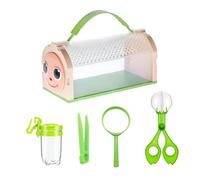 Kit Attrape-Insectes pour Enfants, boîte d'habitat pour créatures pour la Collecte d'insectes intérieure/extérieure, Comprend Une Pince à Insectes, Une Pince à épiler et Une loupe