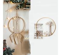 Kit attrape-rêves en macramé - Fil de coton - Fil de macramé - Pour bricolage, artisanat, décoration murale, attrape-rêves - Trois feuilles