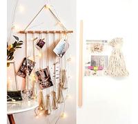 Kit attrape-rêves en macramé, fil de coton pour bricolage, artisanat, décoration murale, attrape-rêves, tapisserie murale à clip